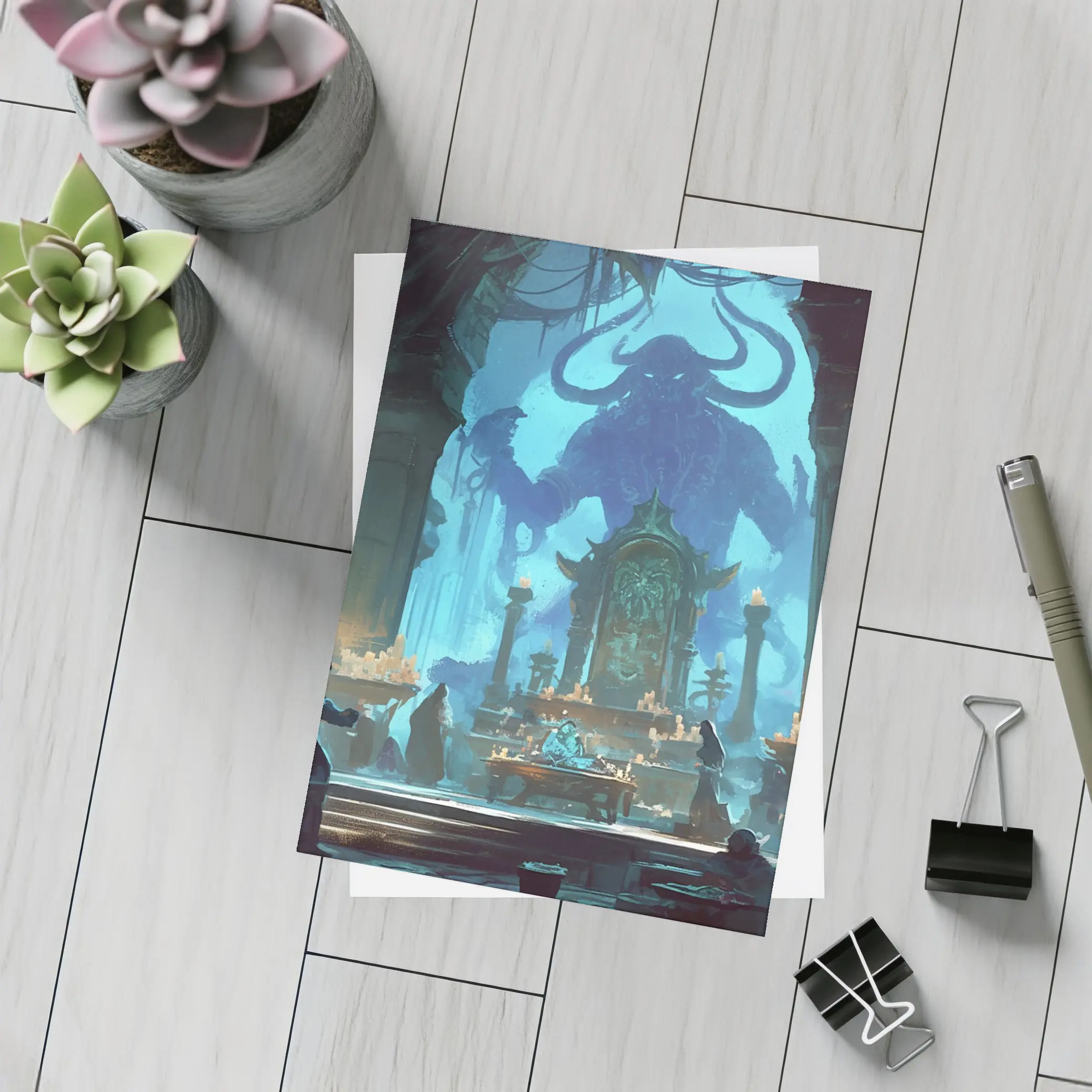 Dark Fantasy Ritual Hall Demon Summoning – Postcards