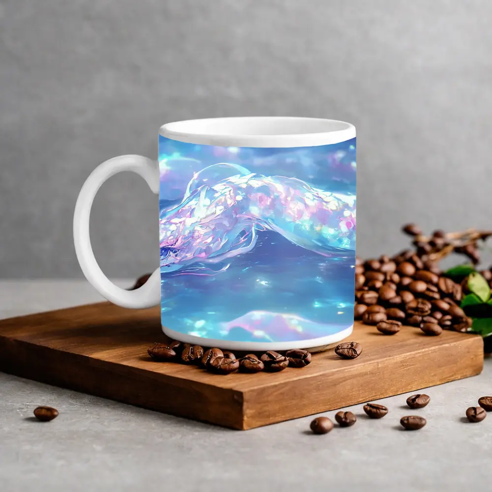 Anime Dragon Snake Swimming Blue Ocean Water – Mugs
