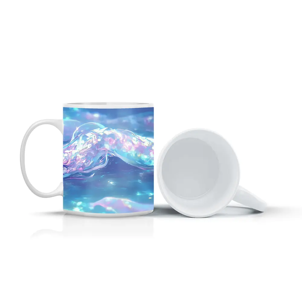 Anime Dragon Snake Swimming Blue Ocean Water – Mugs