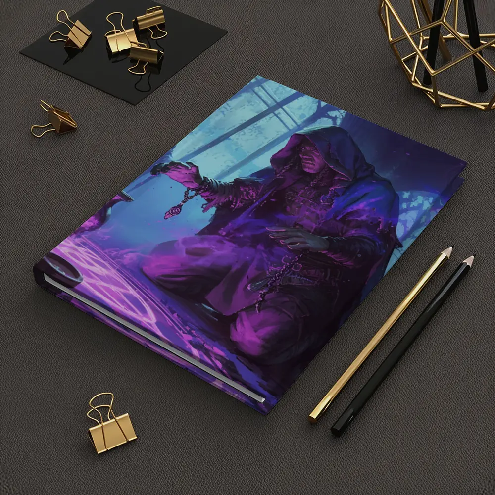 Dark Sorcerer Casting Magic Ritual Fantasy Art – Notebooks
