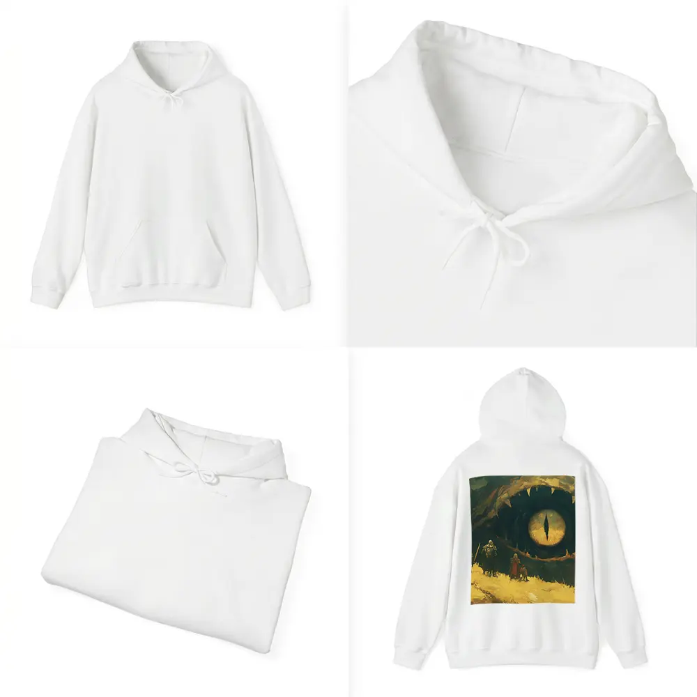 Fantasy Warriors Face Giant Dragon Eye – Hoodies