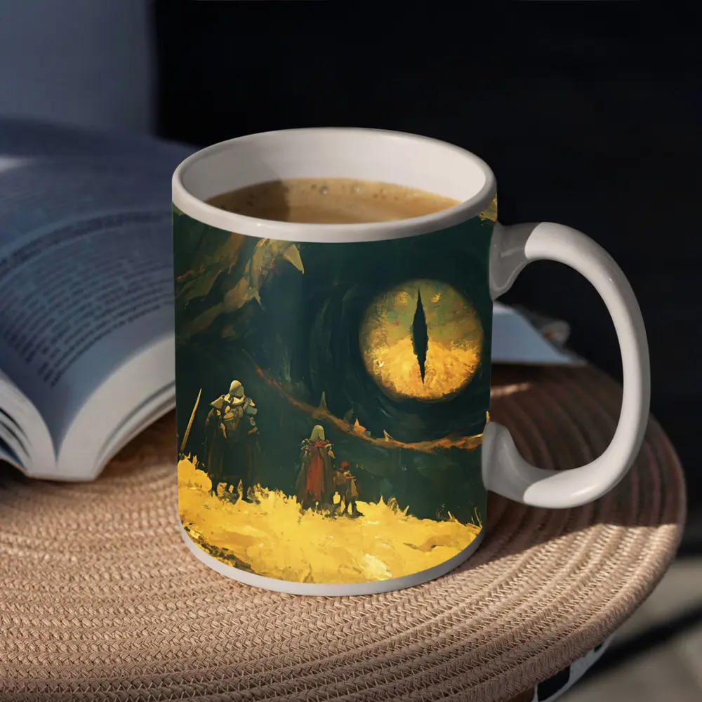 Fantasy Warriors Face Giant Dragon Eye – Mugs