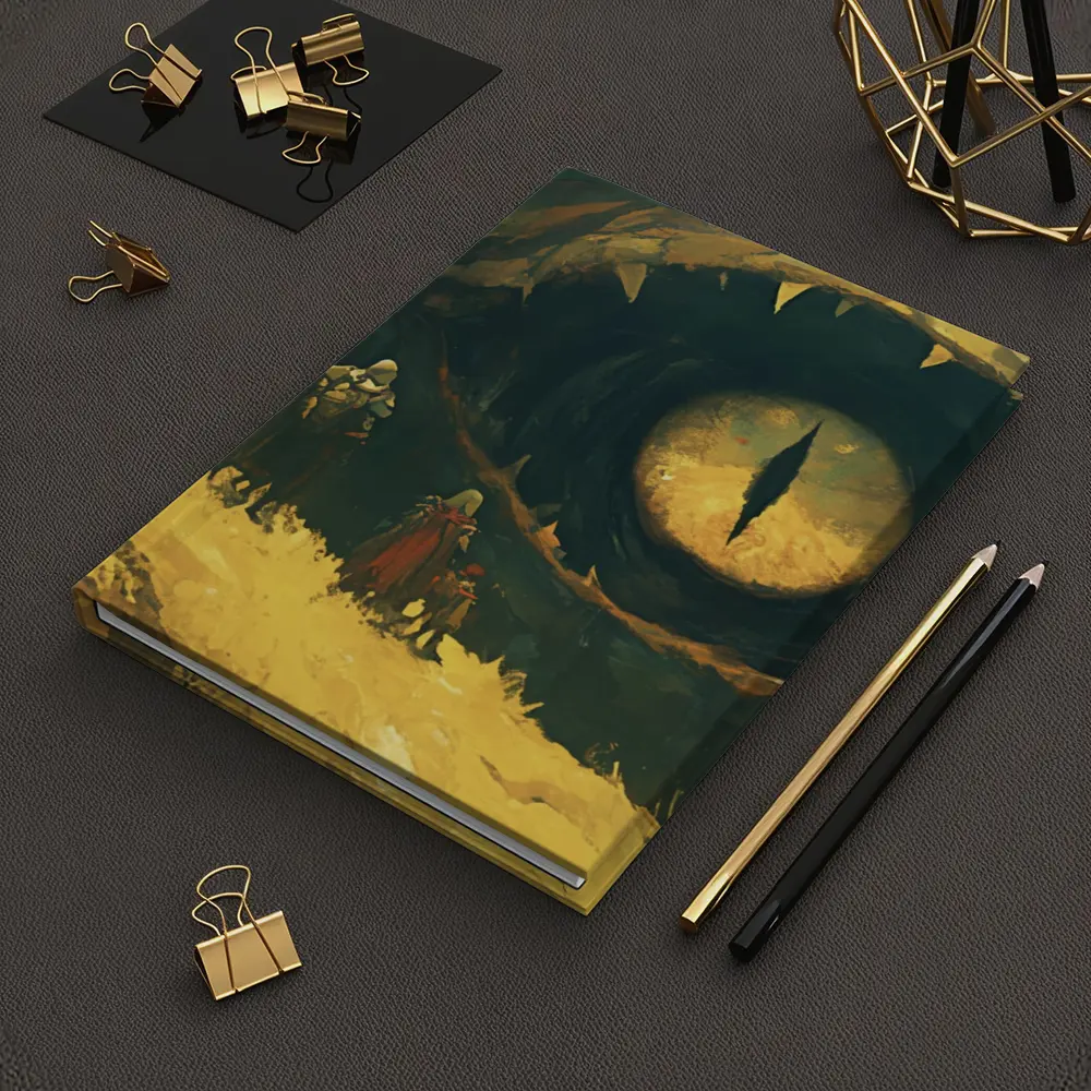 Fantasy Warriors Face Giant Dragon Eye – Notebooks