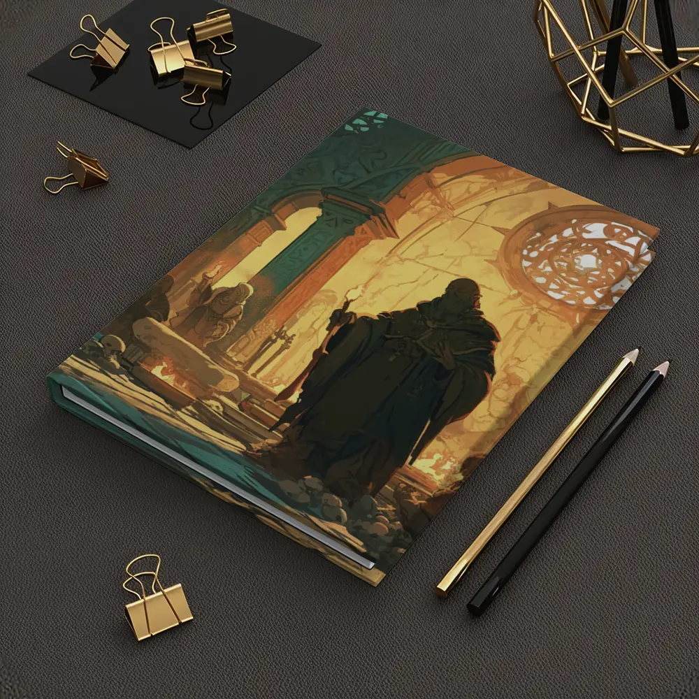 Dark Fantasy Mage Ancient Stone Temple – Notebooks