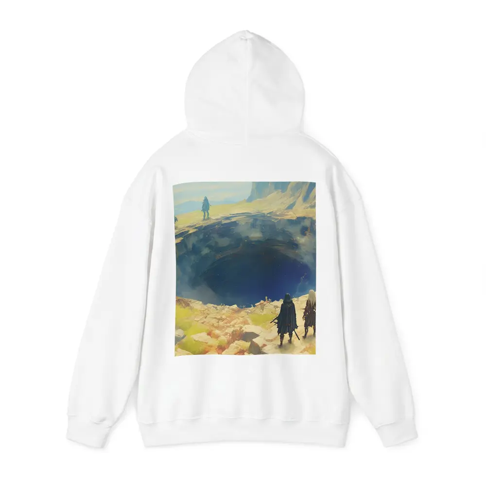 Fantasy Warriors Overlooking Mysterious Dark Chasm – Hoodies