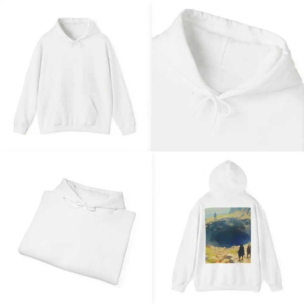 Fantasy Warriors Overlooking Mysterious Dark Chasm – Hoodies