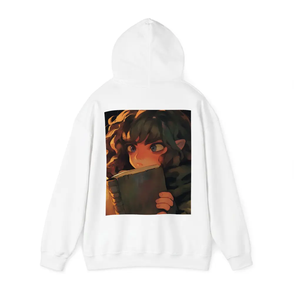 Elf Child Reading Book Dark Fantasy Art – Hoodies