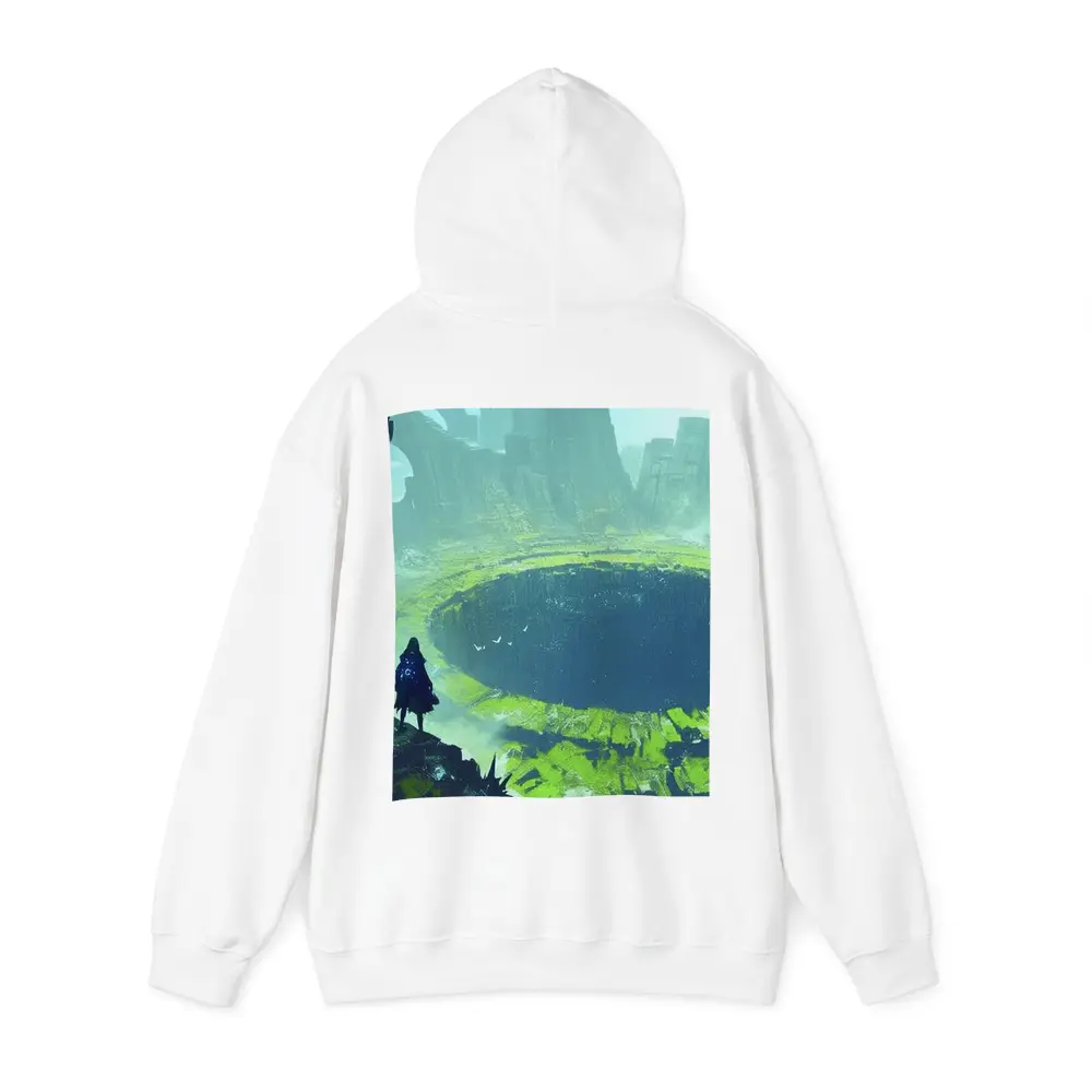 Fantasy Warriors Overlooking Ancient Crater Ruins – Hoodies