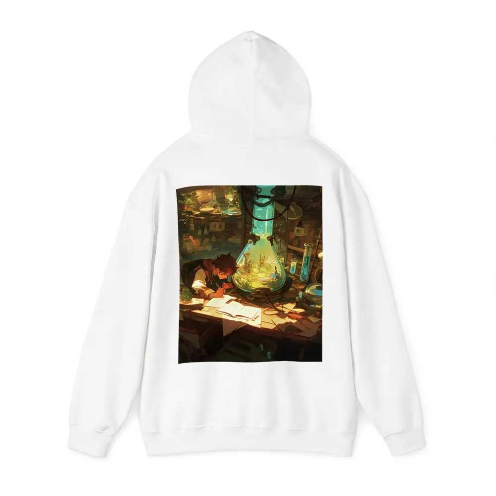 Anime Boy Writing In Fantasy Alchemist Lab – Hoodies