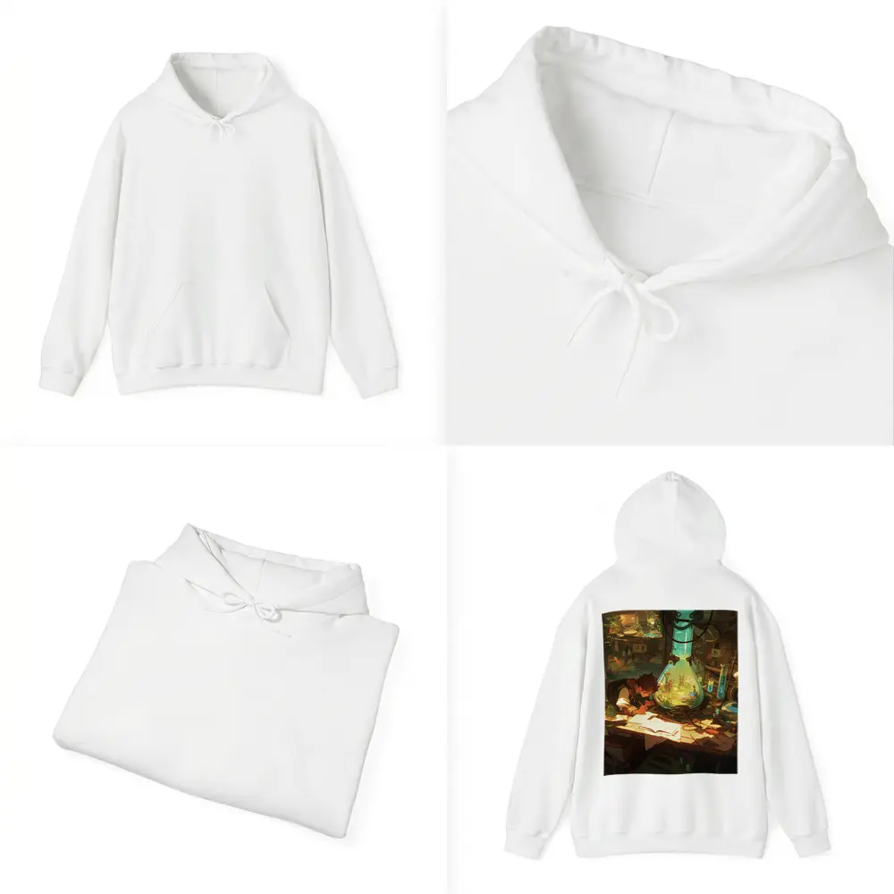 Anime Boy Writing In Fantasy Alchemist Lab – Hoodies