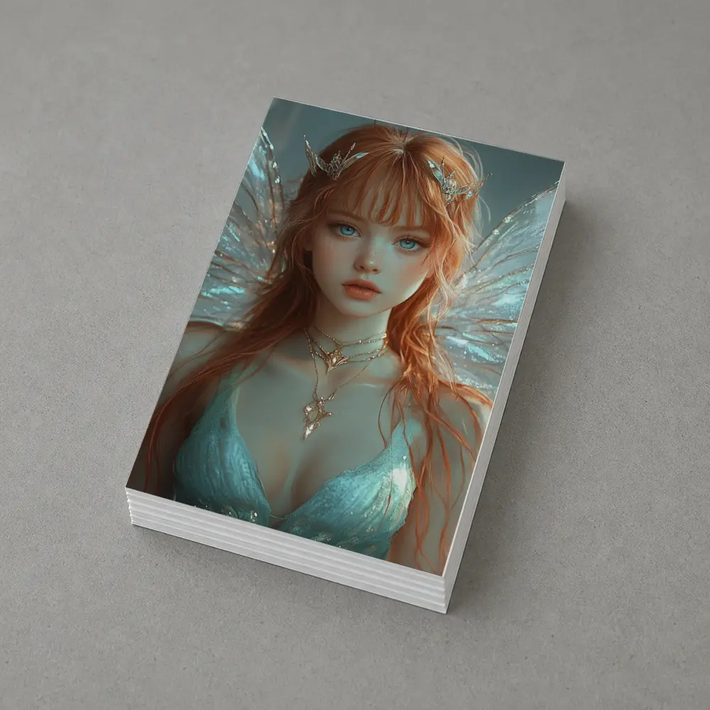 Red Hair Fairy Wings Fantasy Art Portrait – Postcards
