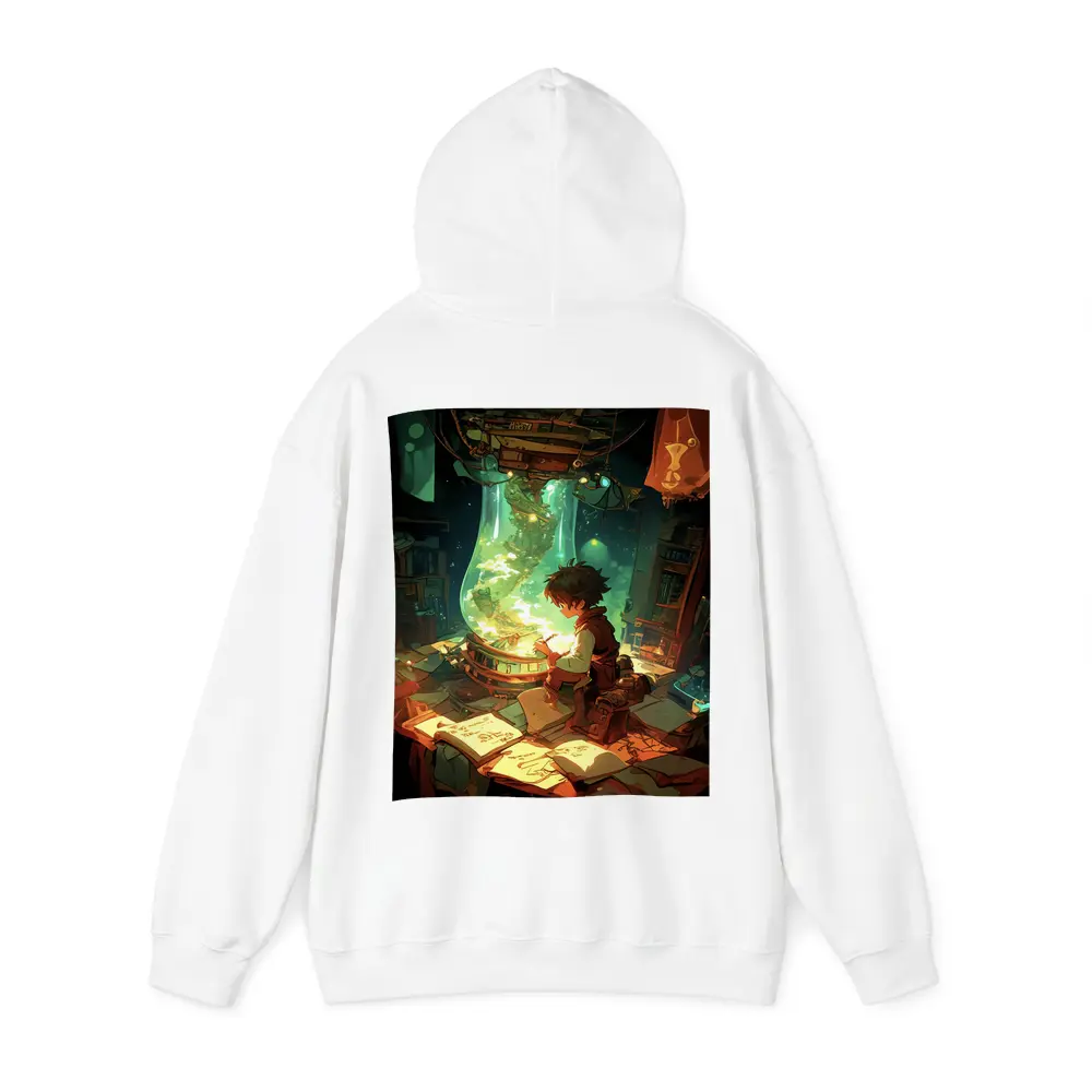 Anime Boy Drawing in Magical Workshop – Hoodies