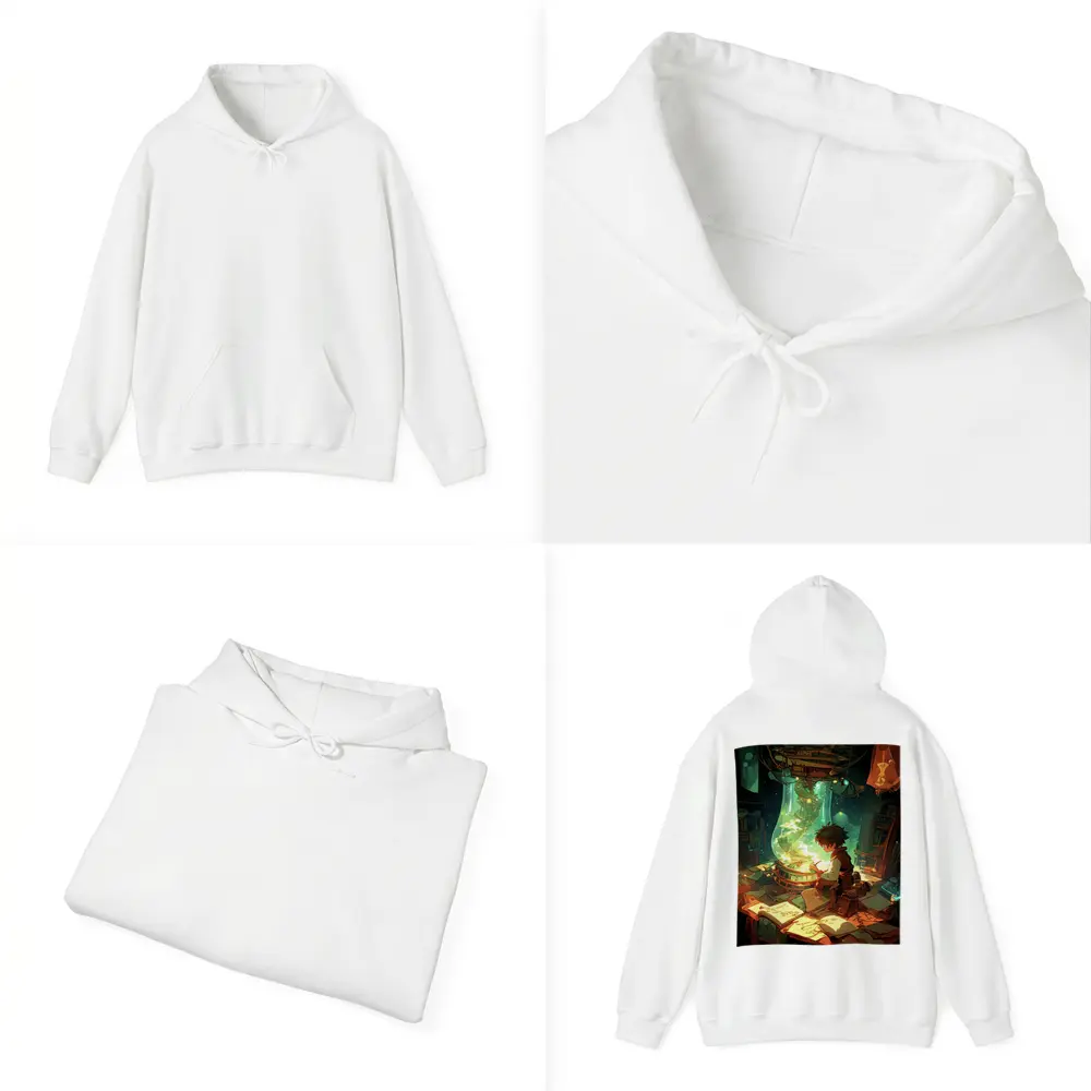 Anime Boy Drawing in Magical Workshop – Hoodies