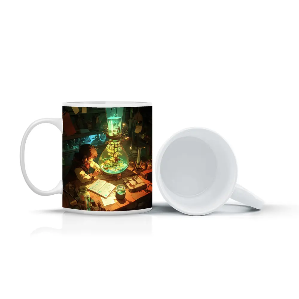 Anime Alchemist Boy Magical Lab Green – Mugs