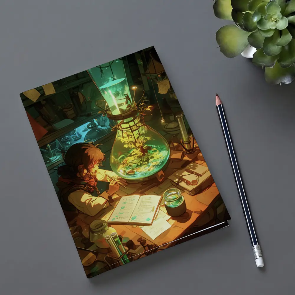 Anime Alchemist Boy Magical Lab Green – Notebooks