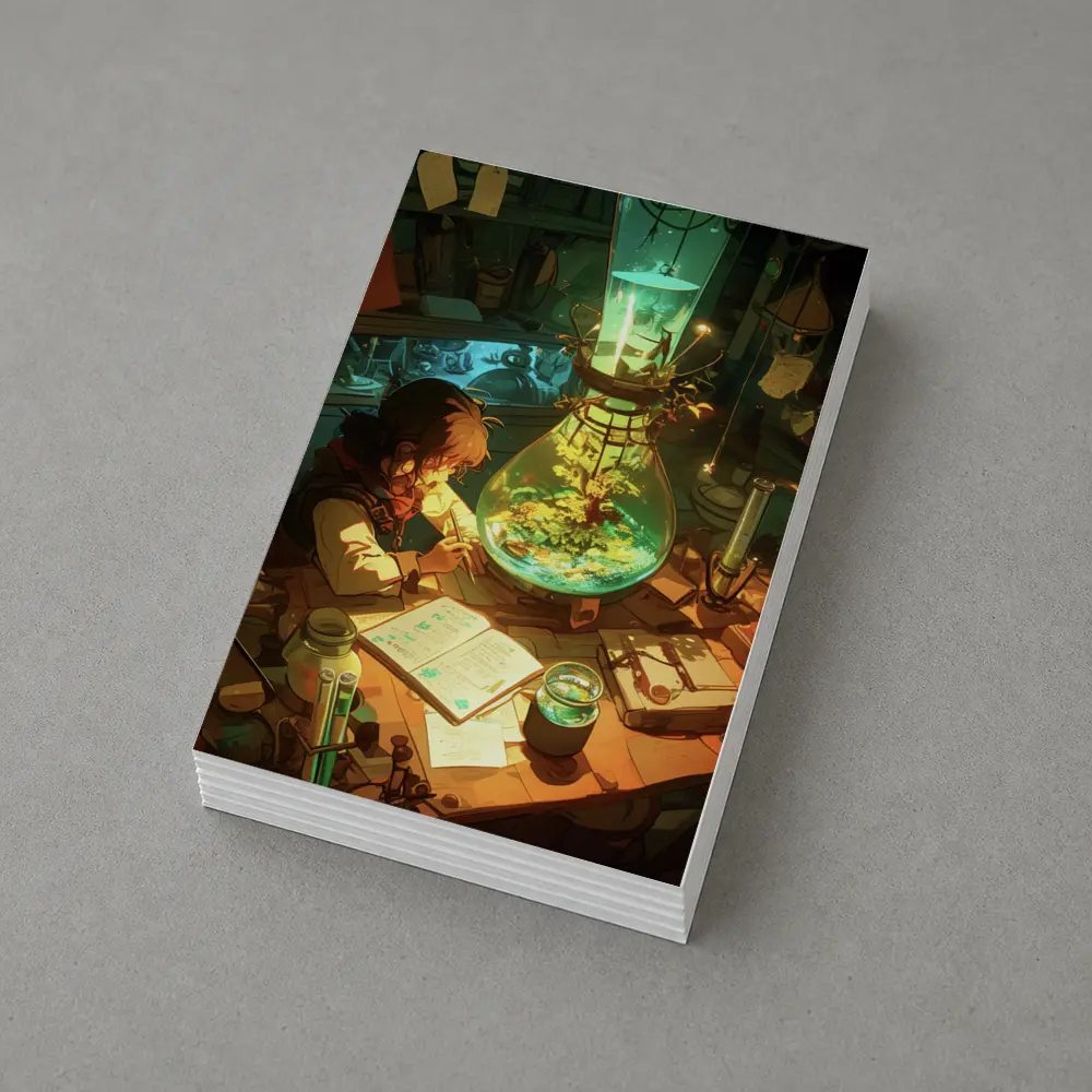 Anime Alchemist Boy Magical Lab Green – Postcards