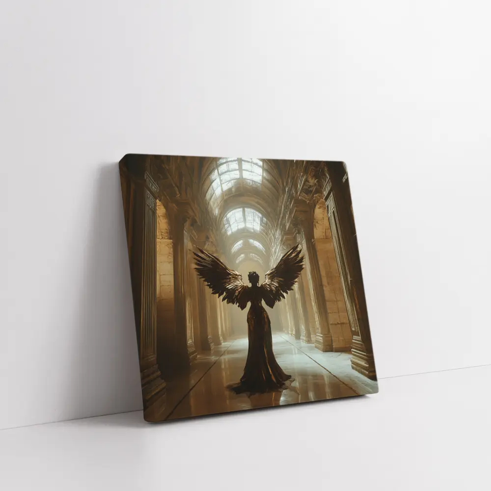 Dark Angel Wings Grand Marble Hall – Wall Art