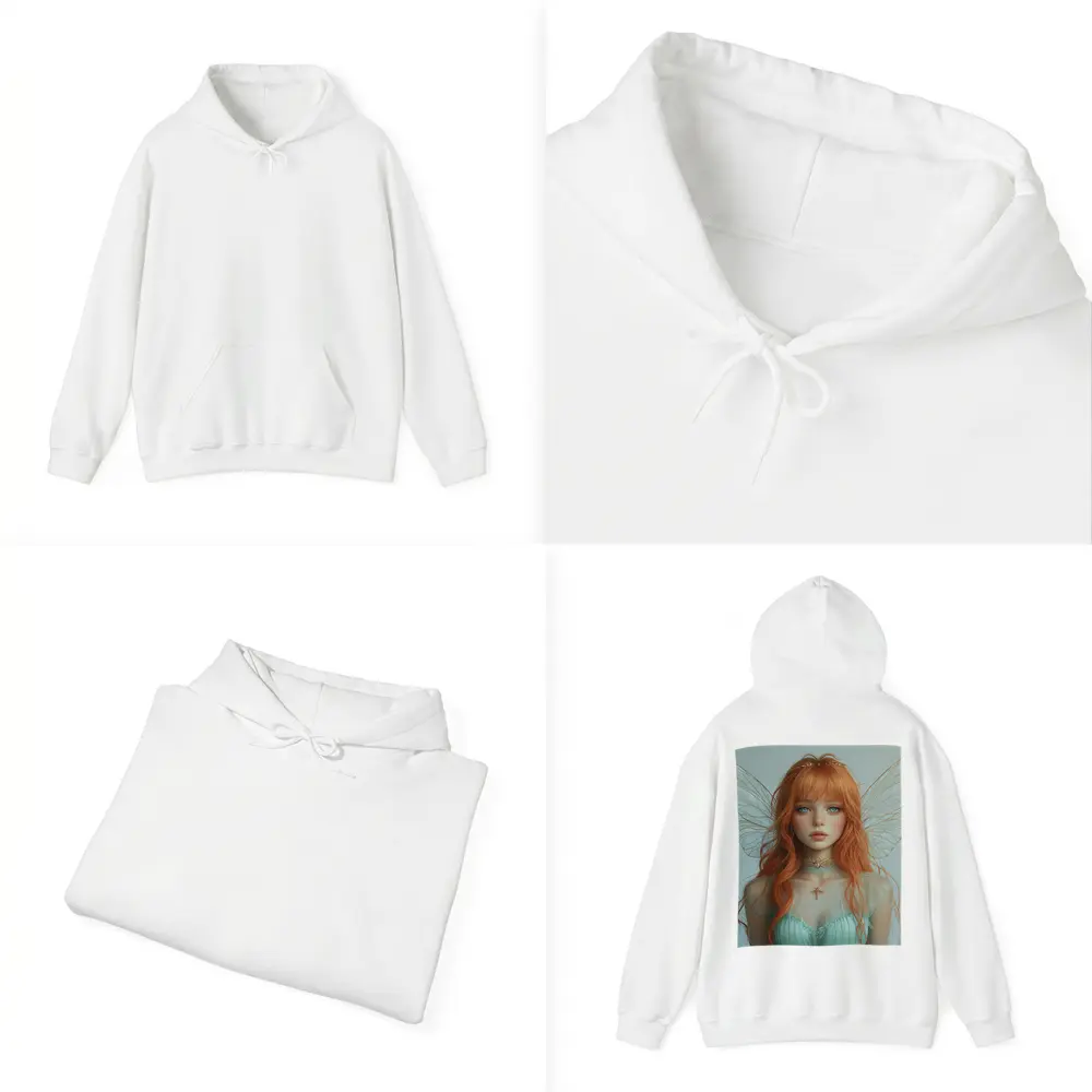 Red Hair Fairy Girl Fantasy Digital Art – Hoodies