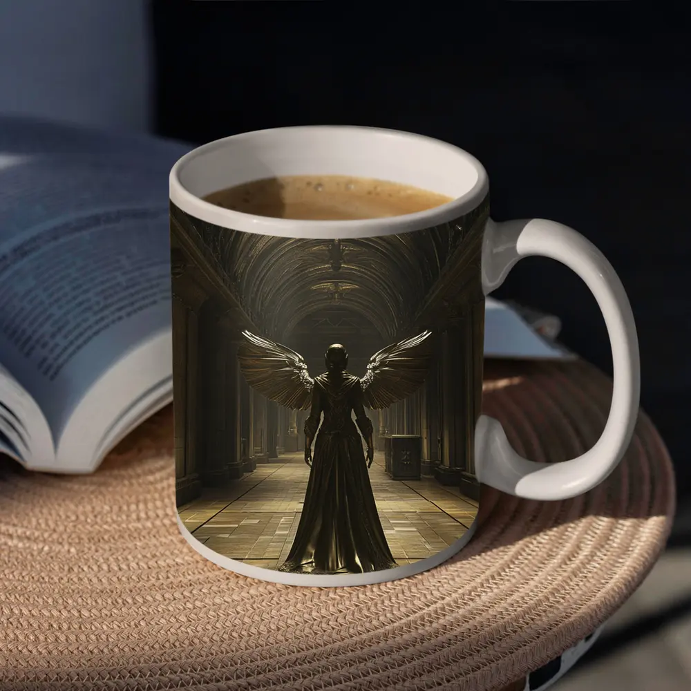 Dark Angel Figure Ancient Stone Hall – Mugs