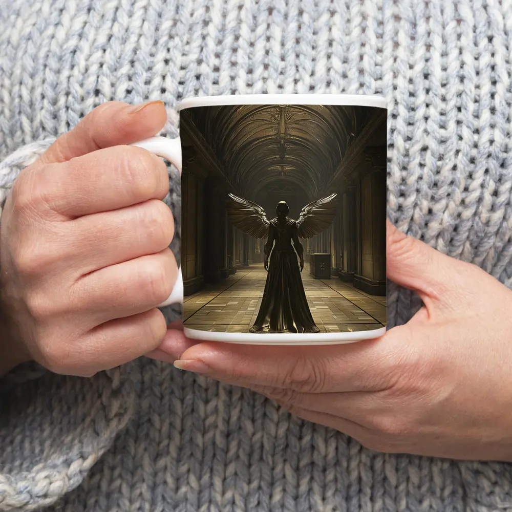 Dark Angel Figure Ancient Stone Hall – Mugs