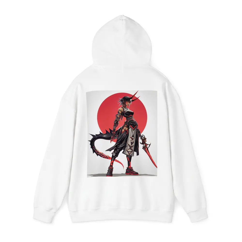 Anime Demon Girl Warrior Red Circle – Hoodies