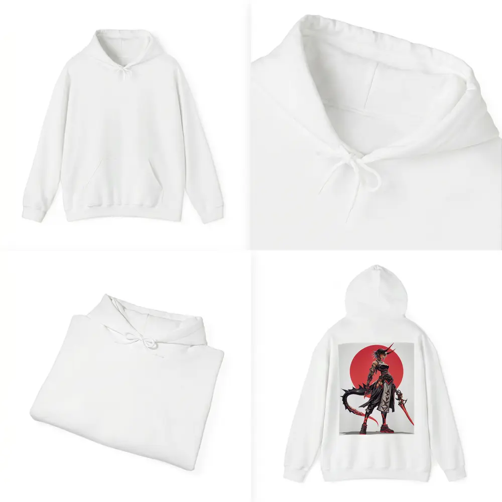 Anime Demon Girl Warrior Red Circle – Hoodies