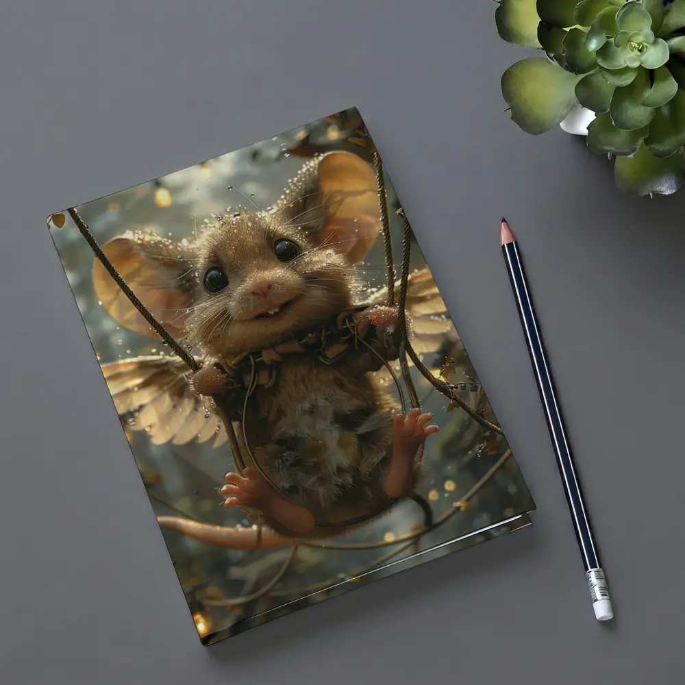 Winged Mouse Swinging Fantasy Forest Lights – Notebooks