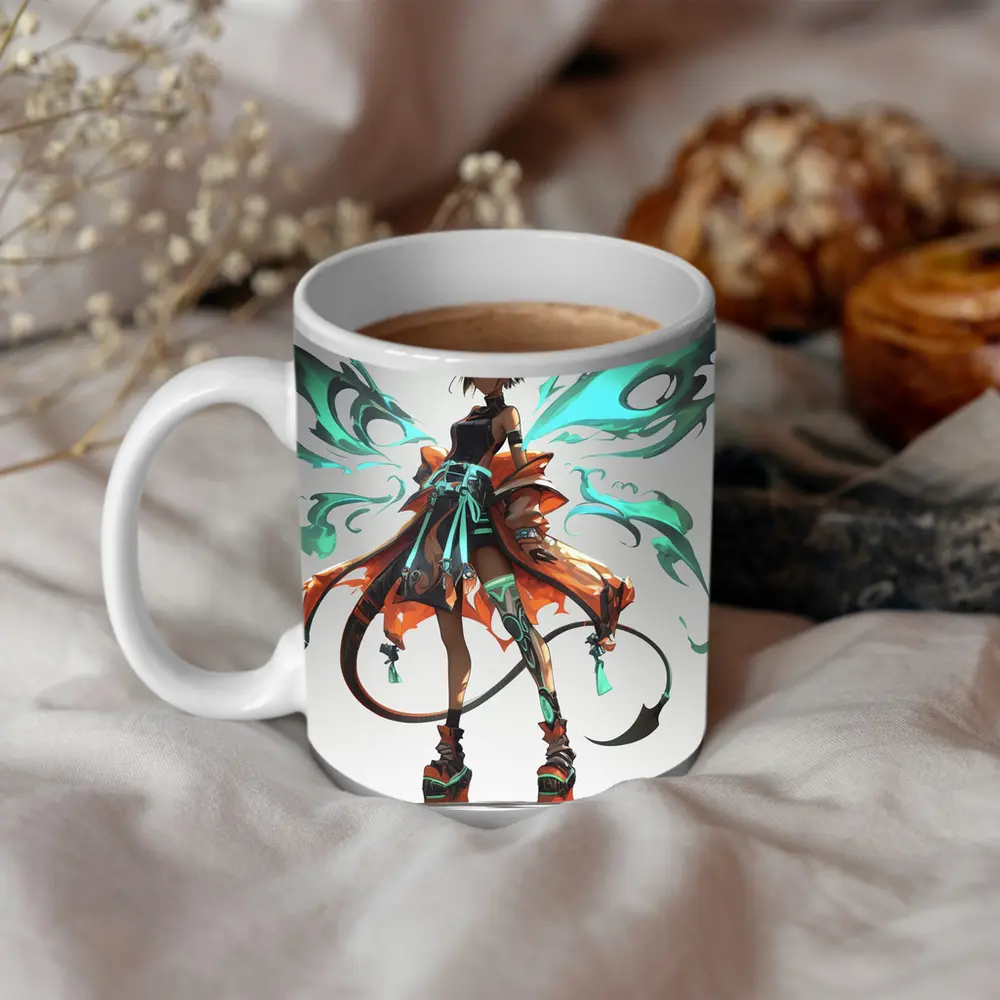 Anime Demon Fairy Girl Dark Fantasy Art – Mugs