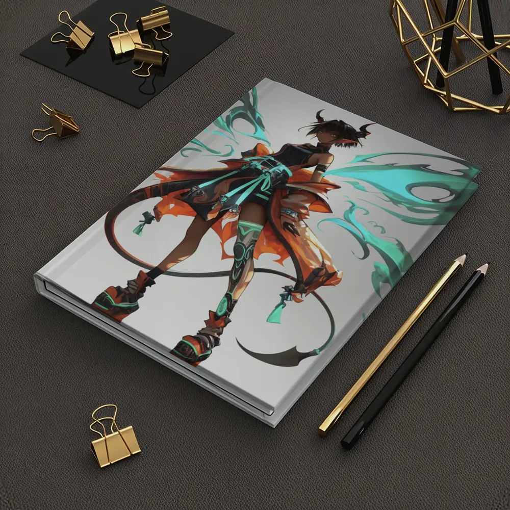 Anime Demon Fairy Girl Dark Fantasy Art – Notebooks