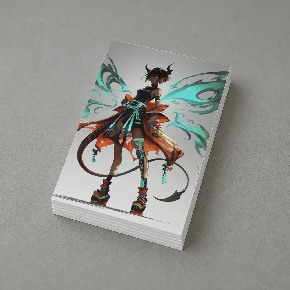 Anime Demon Fairy Girl Dark Fantasy Art – Postcards