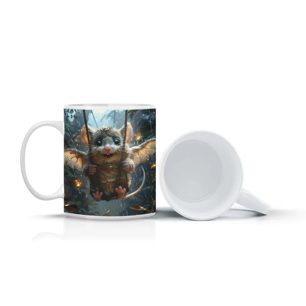 Fantasy Possum On Swing Rainy Forest – Mugs