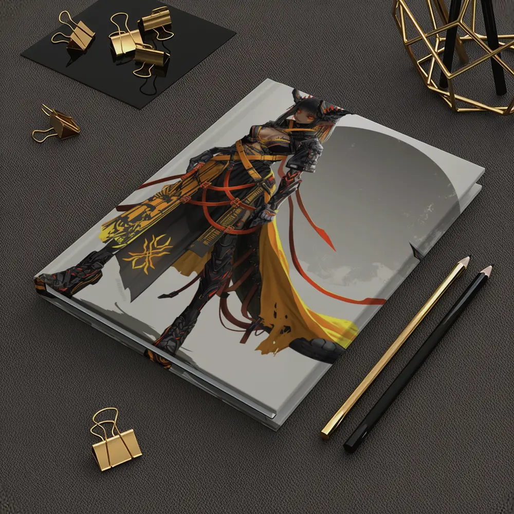 Dark Demon Warrior Girl Anime Fantasy Art – Notebooks