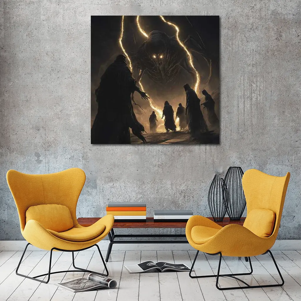 Dark Monster Robed Figures Fantasy Art – Wall Art