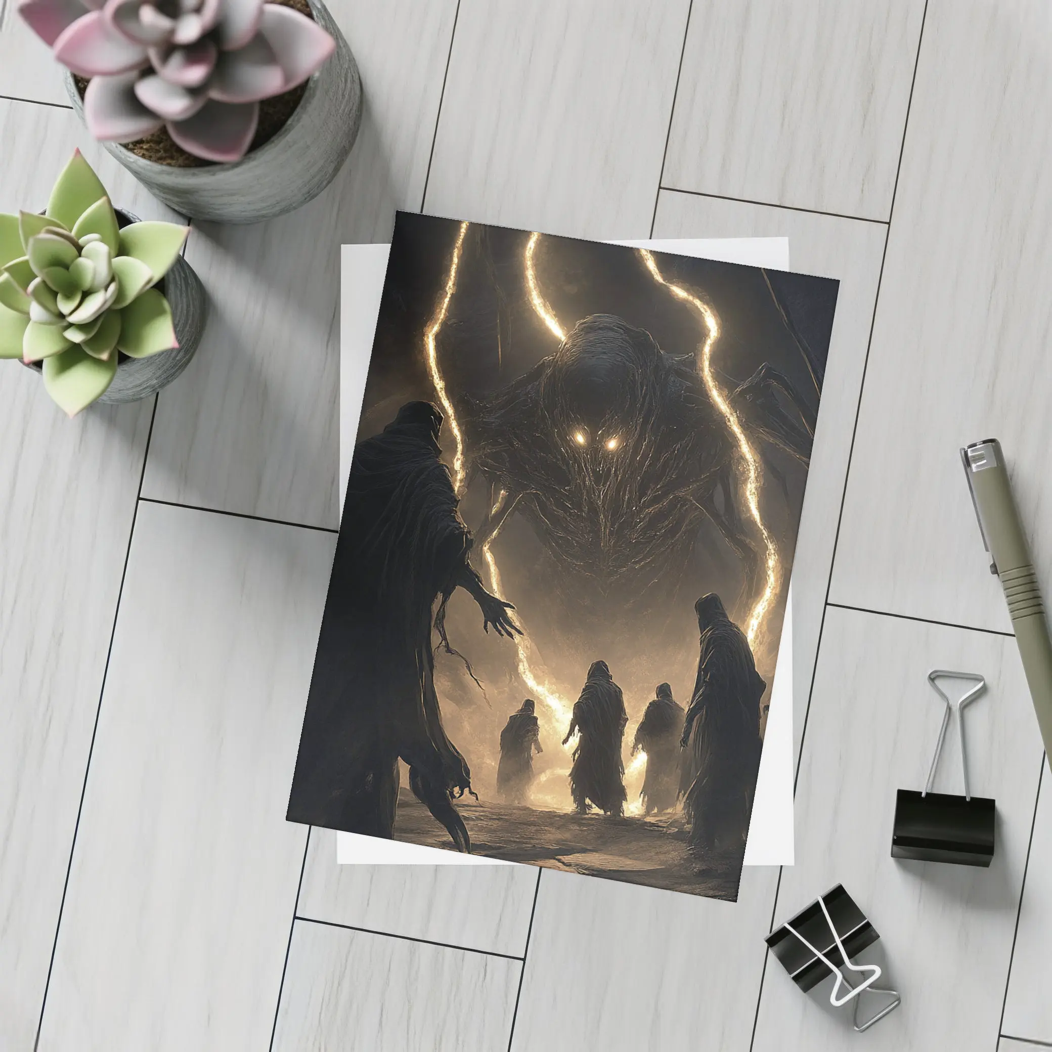 Dark Monster Robed Figures Fantasy Art – Postcards