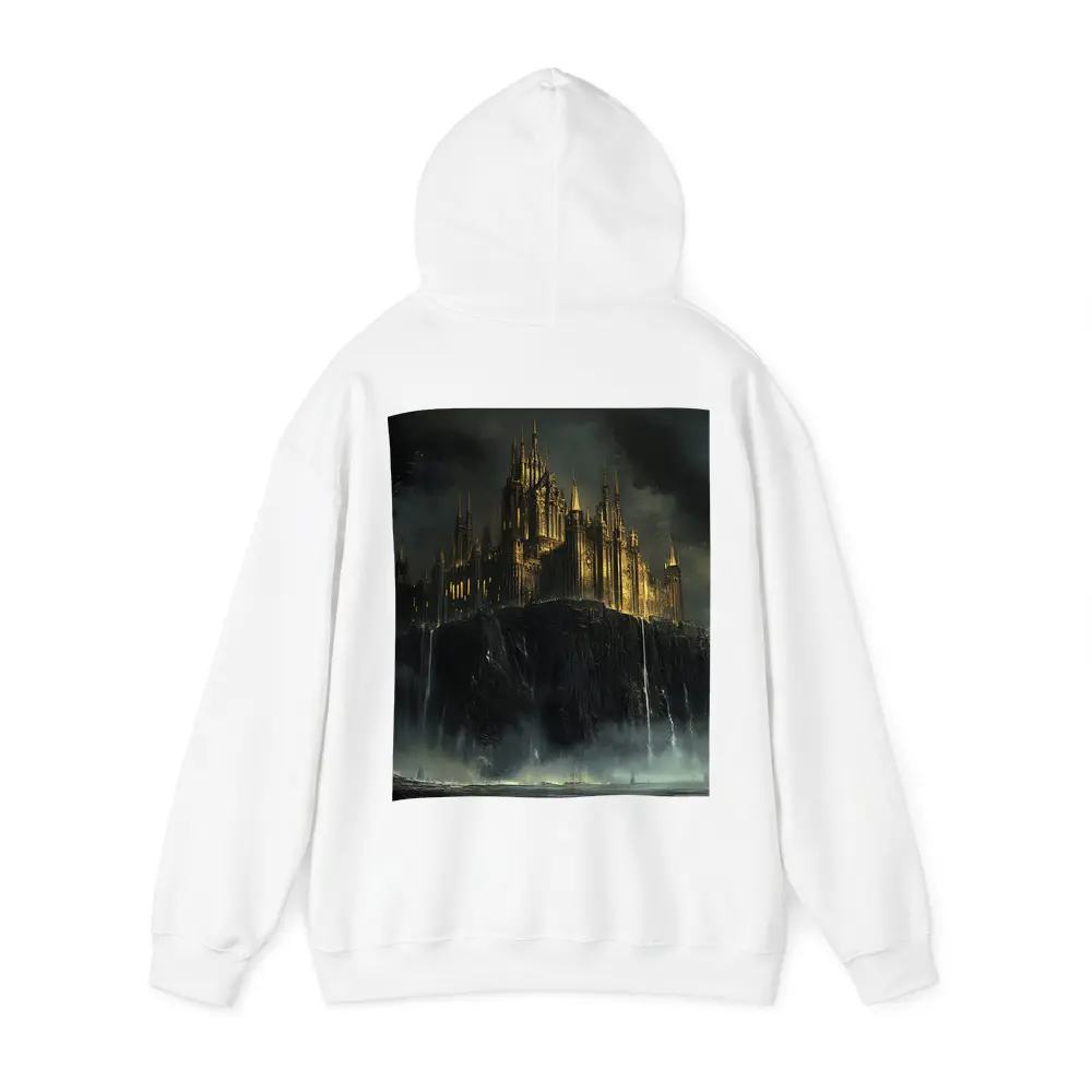 Dark Gothic Castle on Rocky Cliff Fantasy – Hoodies