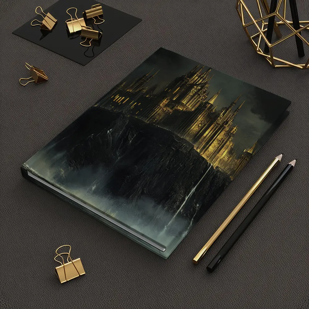 Dark Gothic Castle on Rocky Cliff Fantasy – Notebooks