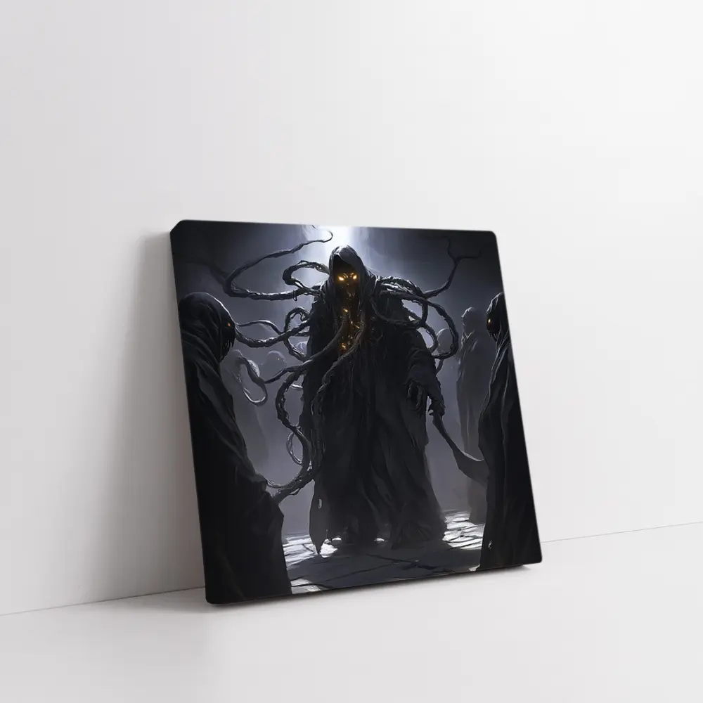 Dark Tentacle Wraith Glowing Eyes Fantasy – Wall Art
