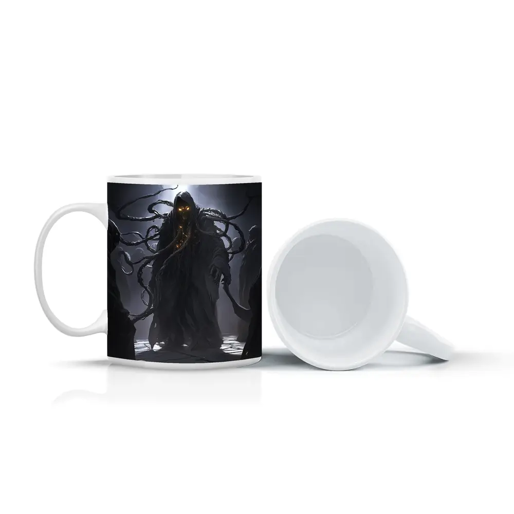 Dark Tentacle Wraith Glowing Eyes Fantasy – Mugs