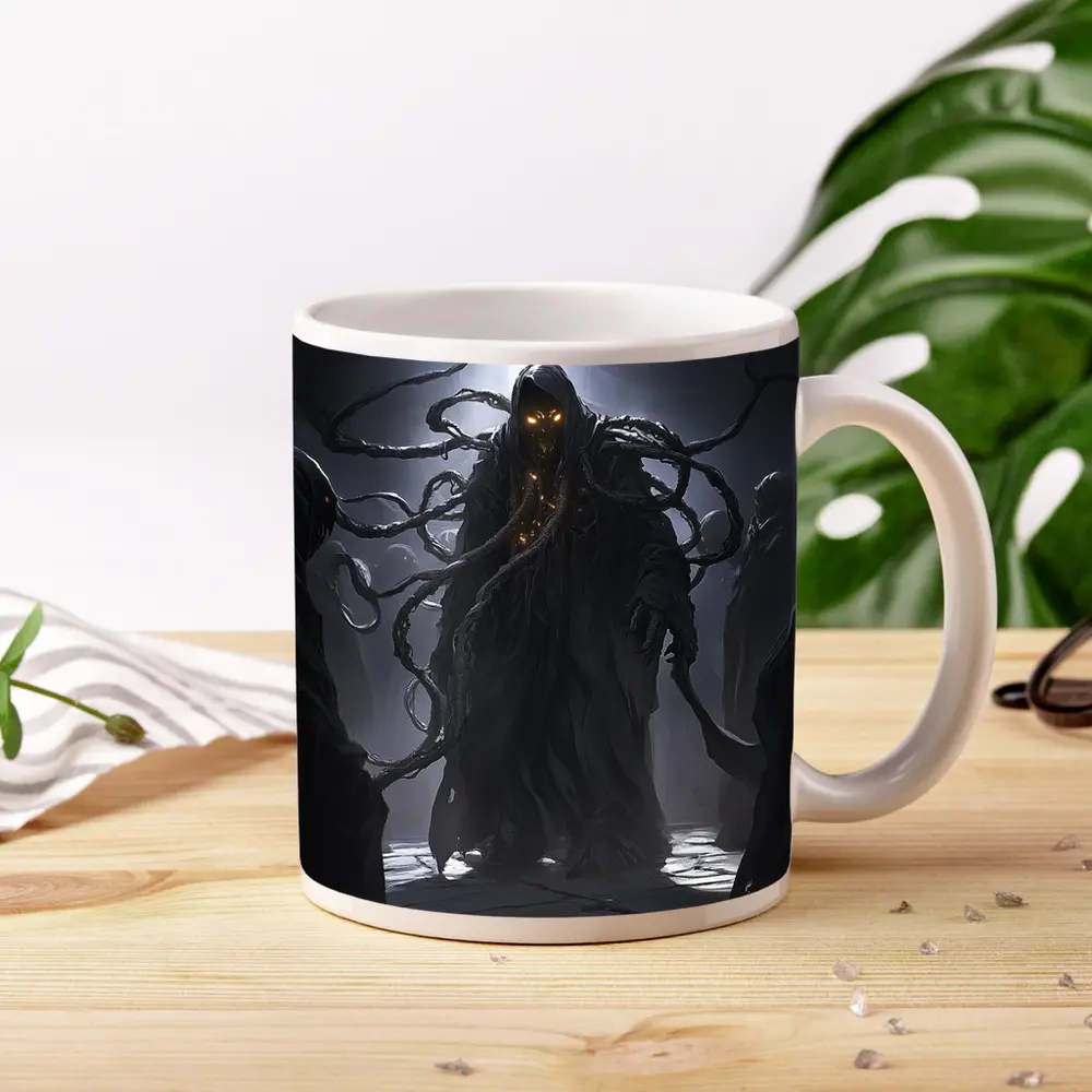 Dark Tentacle Wraith Glowing Eyes Fantasy – Mugs