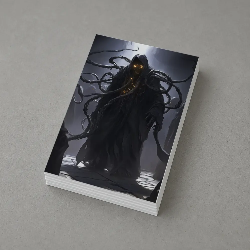 Dark Tentacle Wraith Glowing Eyes Fantasy – Postcards
