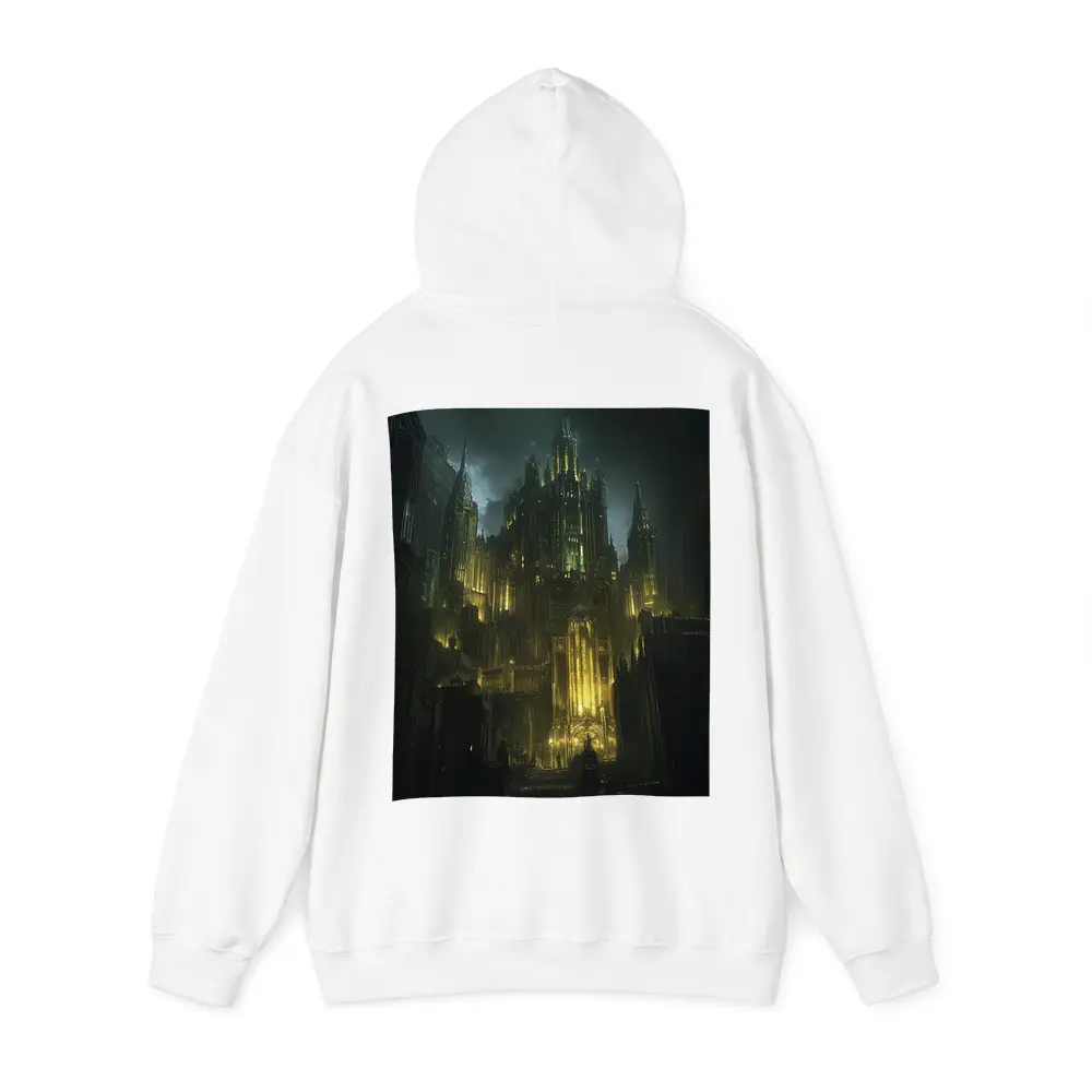 Dark Gothic Castle Green Night Fantasy Art – Hoodies