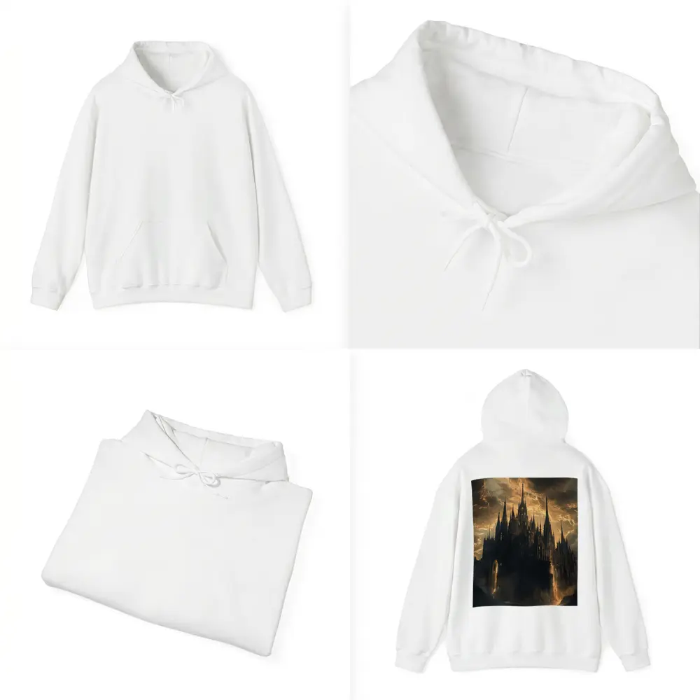 Dark Gothic Castle Dramatic Stormy Sky Fantasy – Hoodies