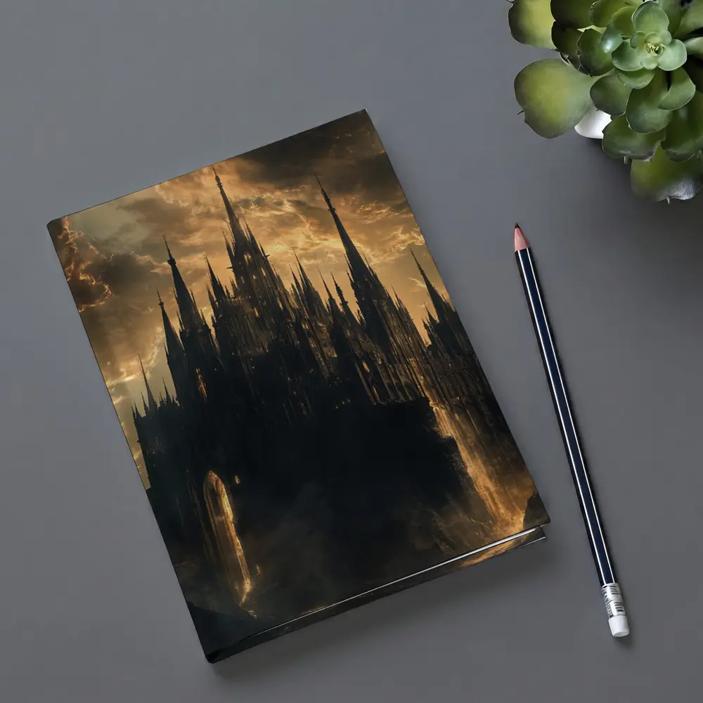 Dark Gothic Castle Dramatic Stormy Sky Fantasy – Notebooks