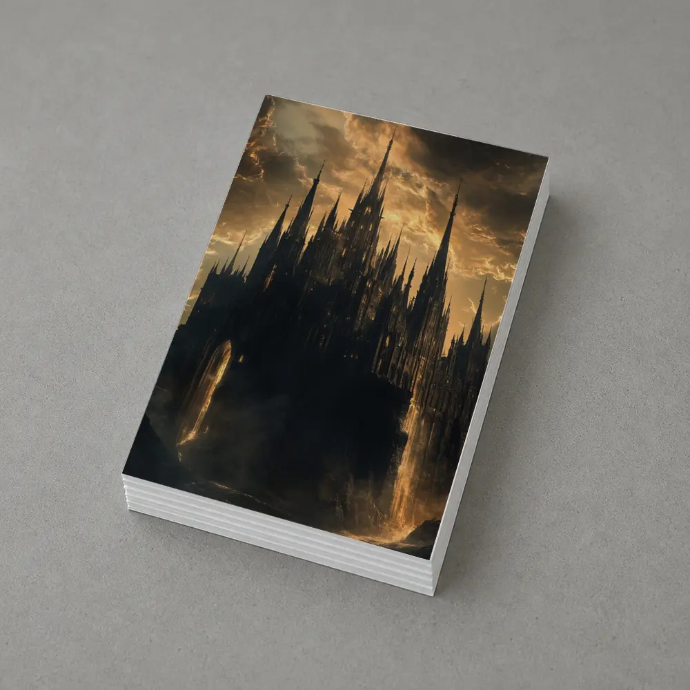 Dark Gothic Castle Dramatic Stormy Sky Fantasy – Postcards