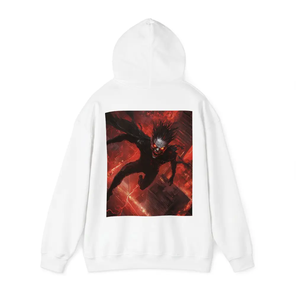 Dark Demon Flying Over Red City – Hoodies
