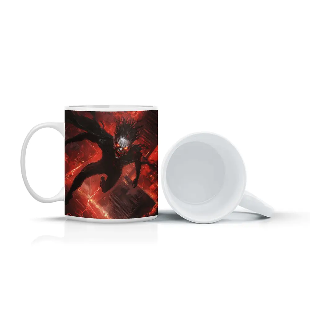 Dark Demon Flying Over Red City – Mugs