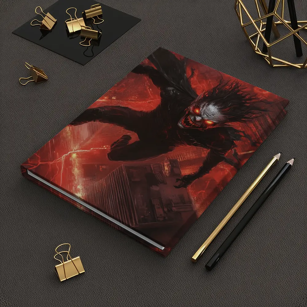 Dark Demon Flying Over Red City – Notebooks