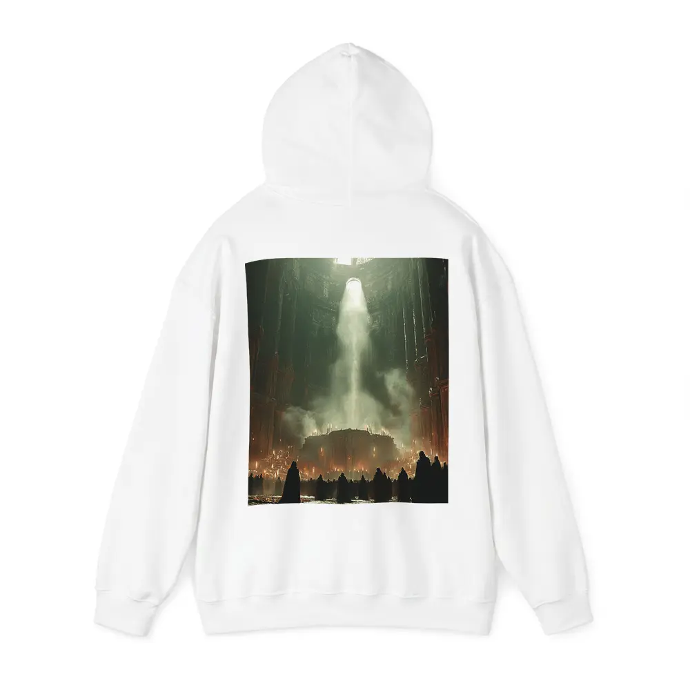 Dark Cathedral Ritual Robed Figures Ancient Hall – Hoodies