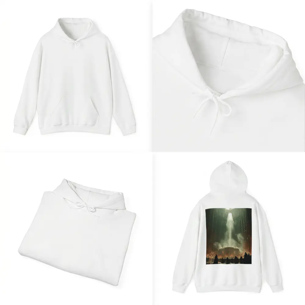 Dark Cathedral Ritual Robed Figures Ancient Hall – Hoodies