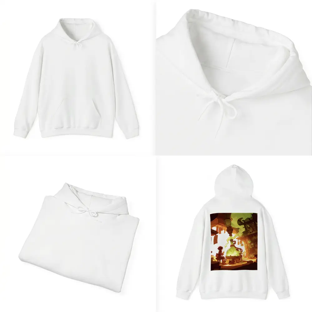 Anime Boy Alchemist Lab Fantasy Scene – Hoodies
